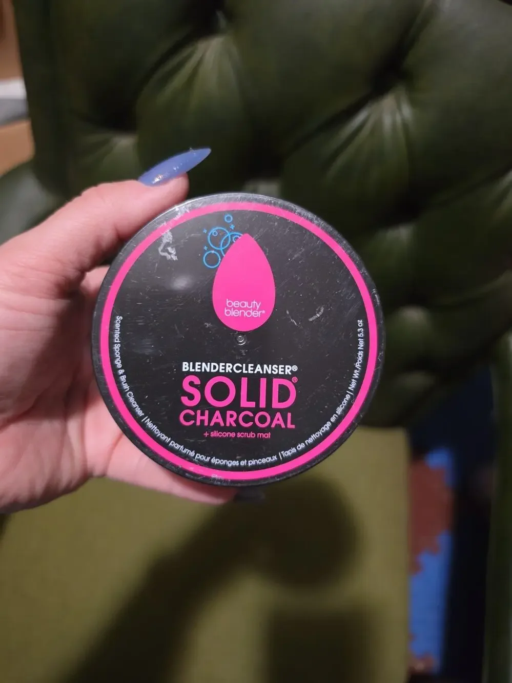 Beauty Blender Blendercleanser Solid Charcoal Silicone Scrub Mat Sponge Cleanser